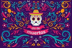 Vektor dia de Muertos Hintergrund Illustration Design