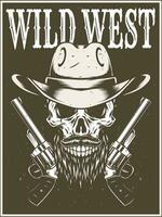 wild Westen Poster zum drucken vektor