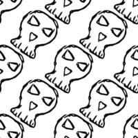 Nahtloses Halloween-Muster. Gekritzel-Halloween-Hintergrund vektor