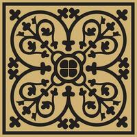 Vektor Gold Platz klassisch europäisch National Ornament. ethnisch Muster von das romanisch Völker. Fliesen von uralt Griechenland, römisch Reich
