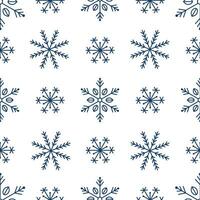 Schneeflocke nahtlos Muster. Winter kalt Jahreszeit, Feiertage. Weihnachten und Neu Jahr. Hintergrund, Digital Papier, Verpackung Papier. vektor