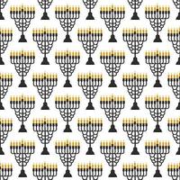 illustration på temat stora färgade mönster menorah vektor