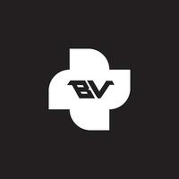 vb bv logotyp design vektor mall