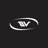 vb bv logotyp design vektor mall