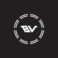 vb bv logotyp design vektor mall