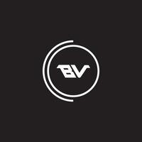 vb bv logotyp design vektor mall