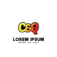 cq första logotyp design vektor