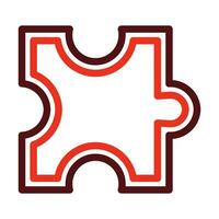 Puzzle Vektor dick Linie zwei Farbe Symbole zum persönlich und kommerziell verwenden.