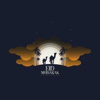 eid mubarak logotyp vektor