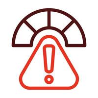 godtagbar risk vektor tjock linje två Färg ikoner för personlig och kommersiell använda sig av.