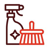 Reinigung Produkte Vektor dick Linie zwei Farbe Symbole zum persönlich und kommerziell verwenden.