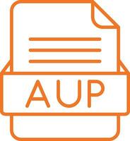 aup Datei Format Vektor Symbol