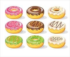 süße Donuts Vektor-Set Sammlung, Vektor-Illustration vector