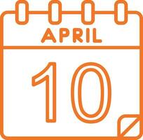 10 april vektor ikon