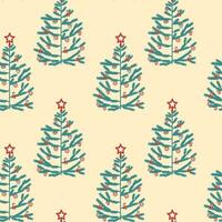 Weihnachten Bäume sind ein nahtlos Muster. Vektor, eben Stil. perfekt zum Textil, Hintergrund oder drucken Design. vektor