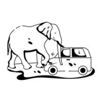 modisch Elefant Unfall vektor