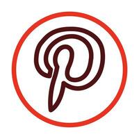 pinterest Vektor dick Linie zwei Farbe Symbole zum persönlich und kommerziell verwenden.