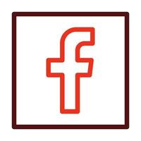 Facebook Vektor dick Linie zwei Farbe Symbole zum persönlich und kommerziell verwenden.