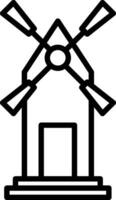 Windmühlen-Vektor-Icon-Design vektor