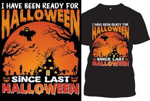 Halloween t Hemd Design vektor