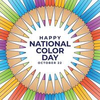 National Farbe Tag Design Vorlage gut zum Feier Verwendung. Farbe Bleistift Illustration. eben Design. Vektor eps 10.
