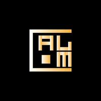 alm Brief Logo Vektor Design, alm einfach und modern Logo. alm luxuriös Alphabet Design