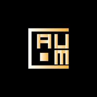 aum brev logotyp vektor design, aum enkel och modern logotyp. aum lyxig alfabet design