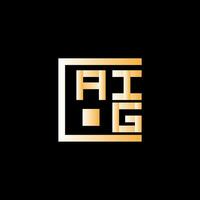 aig brev logotyp vektor design, aig enkel och modern logotyp. aig lyxig alfabet design