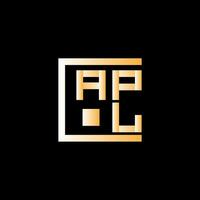 apl Brief Logo Vektor Design, apl einfach und modern Logo. apl luxuriös Alphabet Design
