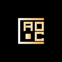 aoc brev logotyp vektor design, aoc enkel och modern logotyp. aoc lyxig alfabet design