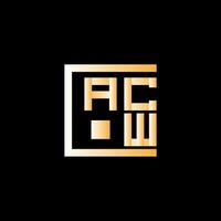 acw brev logotyp vektor design, acw enkel och modern logotyp. acw lyxig alfabet design