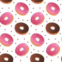 Donuts nahtlos Muster. perfekt zum verschiedene Projekte mögen Textilien, Papier Kunsthandwerk, und mehr. Vektor