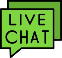 Live-Chat-Vektor-Icon-Design vektor