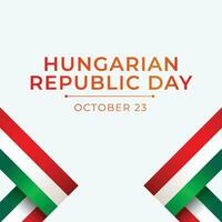 ungarisch Republik Tag Design Vorlage gut zum Feier Verwendung. ungarisch Flagge Design. eben Design. Vektor eps 10.