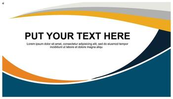 blå och orange företag flygblad mall design med kopia Plats för din text baner, affisch, flygblad, broschyr, hemsida. abstrakt bakgrund. vektor illustration eps10