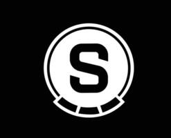 Sparta Prag Logo Verein Symbol Weiß Tschechisch Republik Liga Fußball abstrakt Design Vektor Illustration mit schwarz Hintergrund