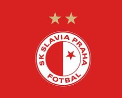 slawien Prag Verein Logo Symbol Tschechisch Republik Liga Fußball abstrakt Design Vektor Illustration mit rot Hintergrund