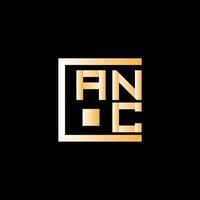 anc Brief Logo Vektor Design, anc einfach und modern Logo. anc luxuriös Alphabet Design