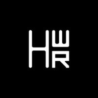 hwr Brief Logo Vektor Design, hwr einfach und modern Logo. hwr luxuriös Alphabet Design