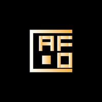 afo Brief Logo Vektor Design, afo einfach und modern Logo. afo luxuriös Alphabet Design