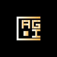 agi brev logotyp vektor design, agi enkel och modern logotyp. agi lyxig alfabet design