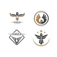 Falke Adler Vogel Logo Vorlage Vektor