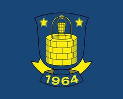 Brondby wenn Verein Logo Symbol Dänemark Liga Fußball abstrakt Design Vektor Illustration mit Blau Hintergrund