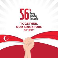 Singapur-Unabhängigkeitstag-Banner-Vorlage. vektor