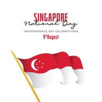 singapore självständighetsdagen banners mall. vektor