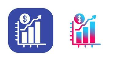 Diagramm nach oben Vektor-Symbol vektor