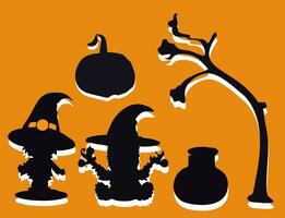 en enkel pumpa halloween illustration vektor