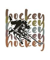 Eishockey ist meine Liebling Jahreszeit Eishockey Logo T-Shirt Design vektor