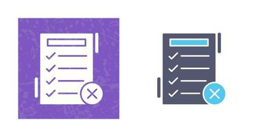 Vektorsymbol für gefälschte Listen vektor