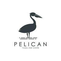 Pelikan Vogel Logo Vorlage vektor